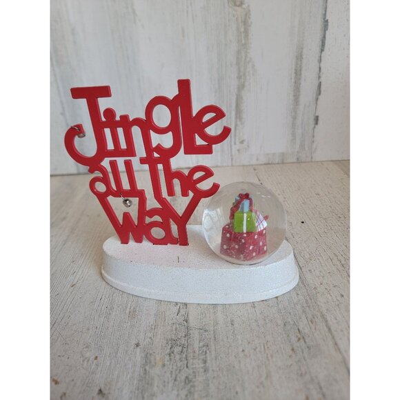 Hallmark snow globe AS IS jingle all the way Xmas home decor figure - Picture 3 of 8
